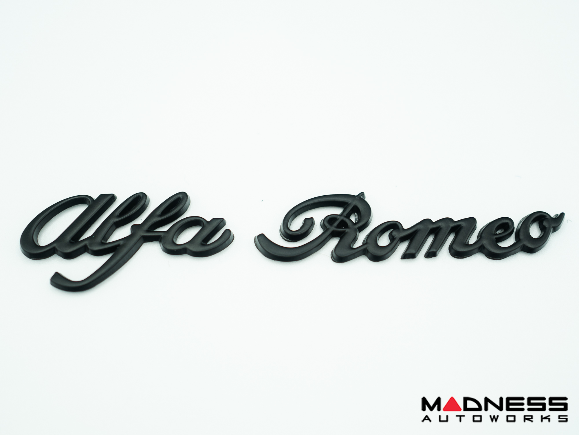 Alfa Romeo Emblems & Badges Kit - Black - "Alfa Romeo" + "Sportiva" Emblems + 2 AR Badges